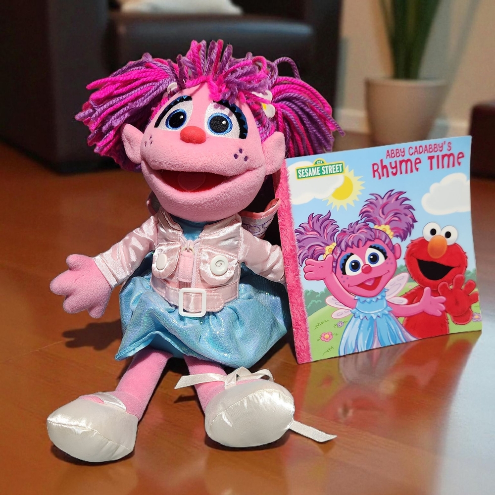 Sesame Street Abby Cadabby Teach Me Plush Toy and Abby Cadabby Rhyme Time Book